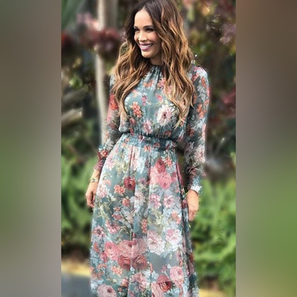 Zara Multicolor Floral Long Sleeve Dress - Picture 1 of 14